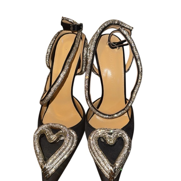 MACH & MACH Triple Heart 110 Satin Pumps US 6 - Picture 2 of 8